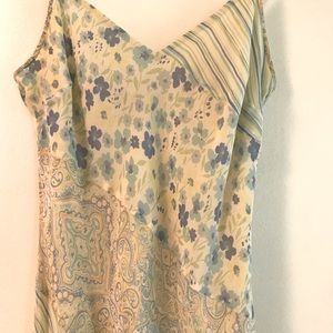 Express handkerchief hem midi length 100% silk dress size 9/10